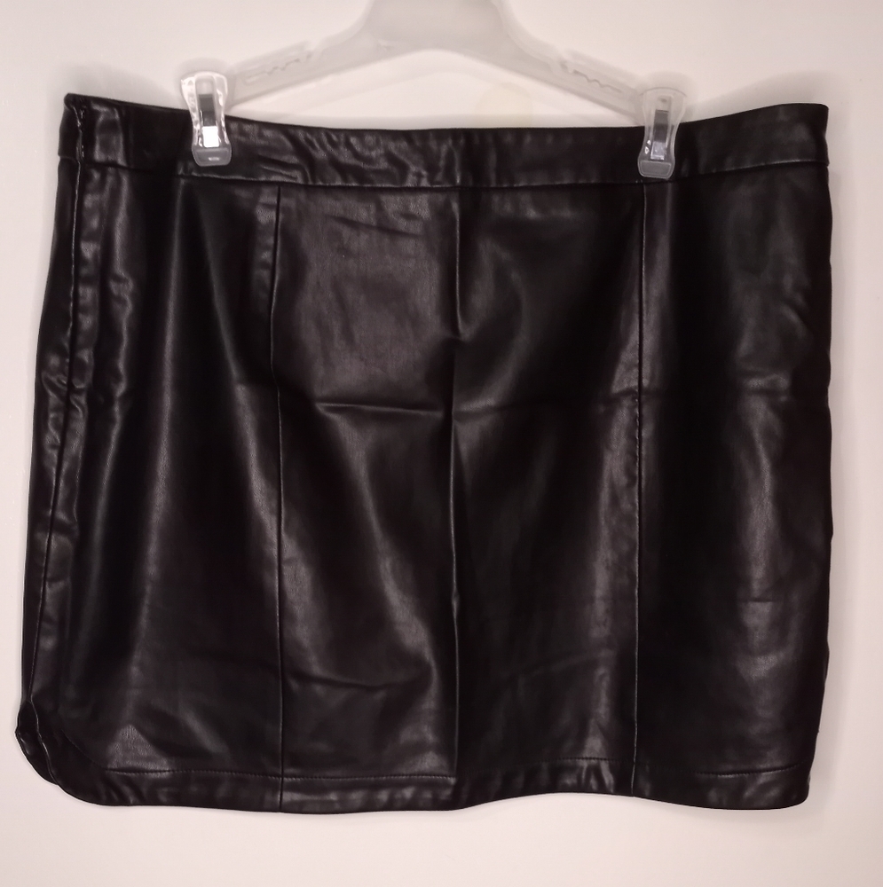 Faux leather skirt